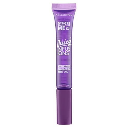 Image of Collection Cosmetics Gloss Me Up Juicy Infusion Berry Lip Gloss, With Added Blueberry Seed Oil, Hydrating, For Dry Lips, Grape Scented, 9ml