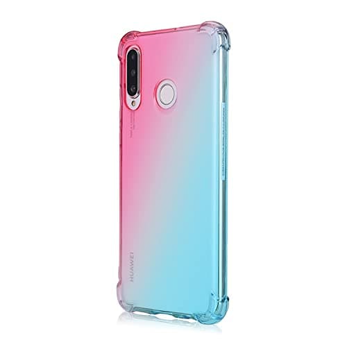 Image of HUANGTAOLI Case Compatible with Huawei P30 Lite, Slim Soft TPU Shockproof Anti-Scratch Phone Case Cover with Reinforced Corner Bumper