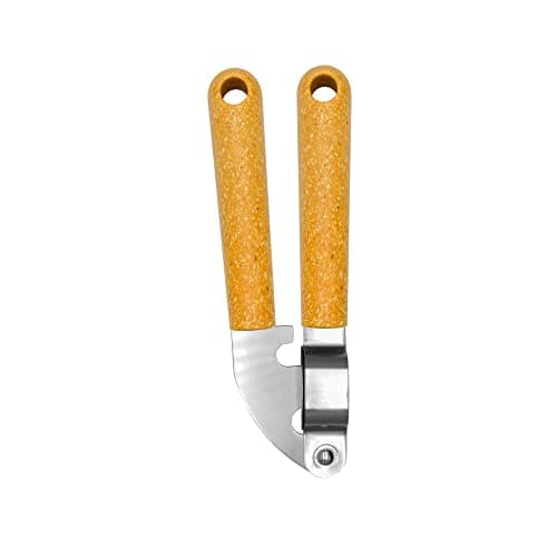 Image of Fackelmann BIO Garlic Press, Crusher, Stainless Steel Function Head With Wood-Fibre Handle, 18.5x6x3cm, Silver & Light brown/Orange
