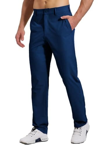 Image of Gaiatiger Golf Trousers for Men Lightweight Chinos Pants Stretch Quick Dry Breathable Casual Pants Golfing with Pockets(C3049 Navy 36)
