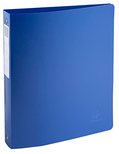 Image of Exacompta - Ref. 51142E - 1 Bee Blue semi-rigid binder - 4 round rings, diameter 30 mm - spine 40 mm - external dimensions 32 x 26.8 cm - A4 maxi file format - navy blue color