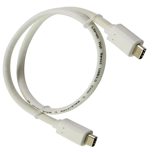 Image of Lite-am 2m USB C to USB C Fast Charging White Cable Charge & Data Sync Lead For Asus RT-AX57 Go Travel Router