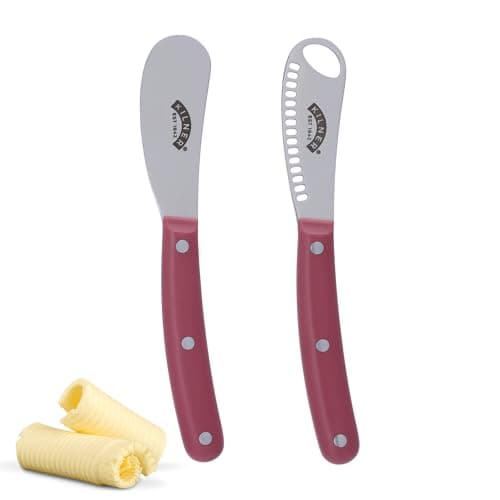 Image of Kilner Butter Knife Set | 2-Piece Butter Spreader & Curling Tooling Knife, Stainless Steel Blades, Decorative Butter Curls & Smooth Spreading, Gift Boxed