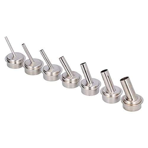 Image of Generic Hot Air Gun Nozzle Kit Durable for 861 Soldering Desoldering Station 7Pcs Replacement Oblique Accessories for Hand Tools