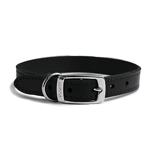 Image of Ancol Heritage Durable Leather Dog Collar - Black Bridle Leather Puppy Pet Training Accessory - Die Cast Fitting for Strength and Comfort - 35-43cm Size 4