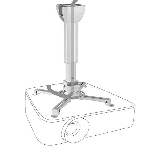 Image of celexon universal projector ceiling mount Multicel 3040Pro white | tiltable, swivelling & height-adjustable projector mount with 30-40 cm ceiling distance incl. cable guide | max. load capacity 15kg