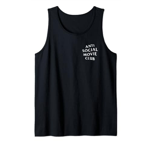 Image of Anti Social Movie Club: White Logo (Front + Back) Tank Top