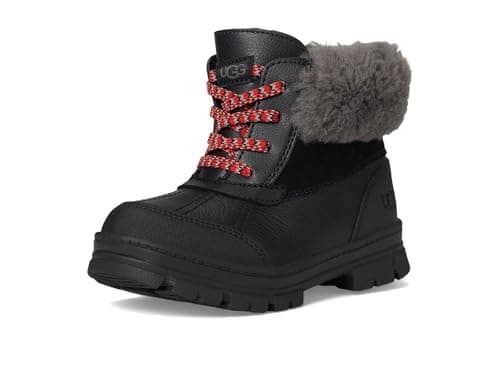 Image of UGG Boy's Unisex Kids Ashton Addie Boot, Black, 6 UK Child