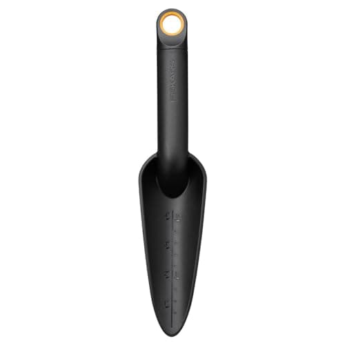 Image of Fiskars planting and transplanting trowel, Solid, length: 28 cm, black/orange, FiberComp steel, 1072101