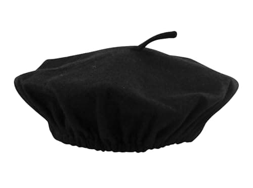 Image of Men's Black French Beret Hat Fancy Dress Accessory. This Accessory is the Perfect Addition to Any of our Fancy Dress Costumes. One Size is Suitable for Most People.