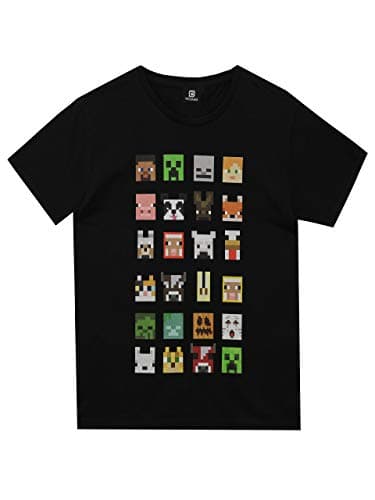 Image of Minecraft Boys T-Shirt Black 4-5 Years