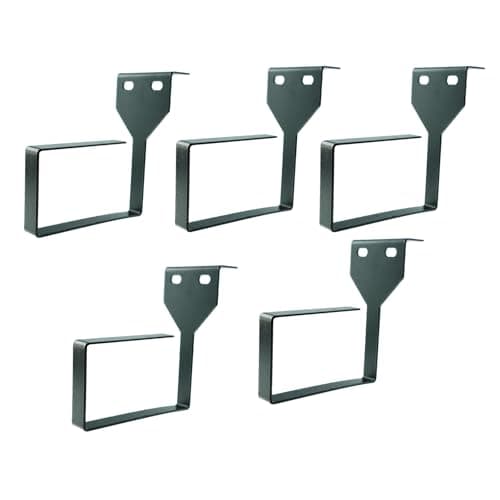 Image of Vertical Cable Management D-Ring Hooks | Server Rack Cable Management Solution | Metal Cable Bracket Mount Set for Network Patch Cables, Fiber Optic Cords (5, 2.4" x 4" x 4")