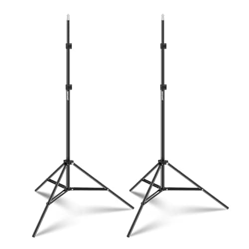 Image of NEEWER Photography Light Stand, 7 Feet / 210cm Aluminum Alloy Photo Studio Tripod Stands for Video, Portrait and Photography Lighting, Reflectors, Soft boxes, Umbrellas, Backgrounds (2 Pieces)