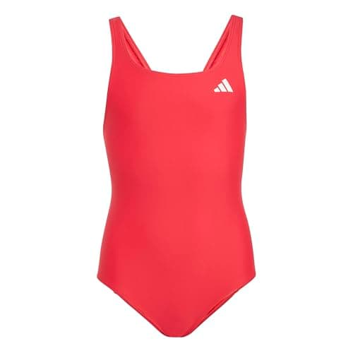 Image of adidas Girl's V-Back Swimsuit Kids, Pure Ruby, 11-12 Years