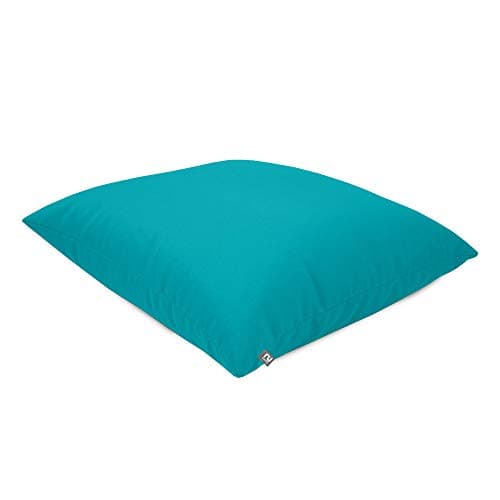 Image of rucomfy Beanbags Square Floor Cushion Large Indoor/Outdoor Bean bag - Use As Large Pillow or Chair - Water Resistant and Durable - L70cm x W70cm (Turquoise)