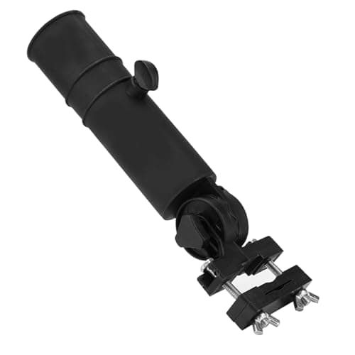 Image of Golf Cart Umbrella Holder Stand, Adjustable Universal Umbrella Clamp for Chair, Outdoor Wheelchair Umbrella Holder for Push Cart Fishing Beach Chair Bike Stroller Trolley (Black)