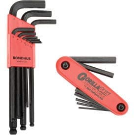Image of Bondhus Ball End L Wrench Set and Gorilla Grip Combo
