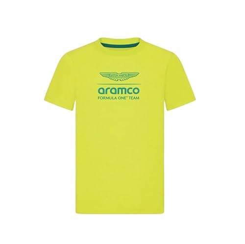 Image of Aston Martin F1 Team Official 2025 Collection, Kids Large Logo T-Shirt, Lime Green (UK, Age, 13 Years, 14 Years, Green)