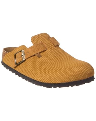 Image of Birkenstock Boston Suede Embossed Clogs Cork Brown