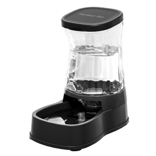 Image of Gardner Pet 3.85L Pet Water Dispenser, Gravity Dog Water Dispenser without electricity, Cat Bowls with Filter, 100% BPA-Free Automatic Cat Feeder, Feeding Station for Medium & Large-Sized Pets, Black