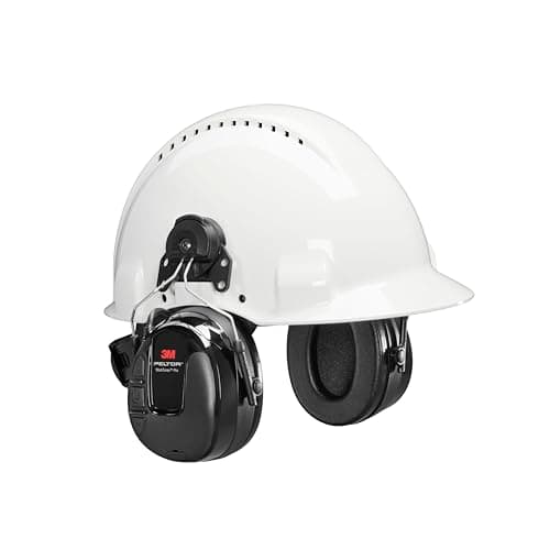 Image of 3M PELTOR WorkTunes Pro AM/FM Radio Headset, 31 dB, Black, Hard Hat Attached, HRXS221P3E