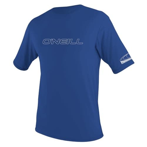 Image of O'Neill Men's Basic Skins Short Sleeve Sun Shirt - Pacific, M Blue