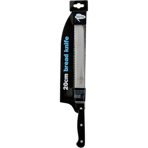 Image of Chef Aid 20cm Bread Knife – Stainless Steel Blade, Ergonomic Handle, Dishwasher Safe, Ideal for Slicing Bread, Bagels & More