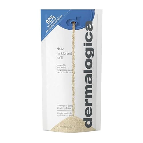 Image of Dermalogica Daily Milkfoliant Exfoliator - Vegan Exfoliating Powder with Coconut Milk for Smoother, Softer Skin, Combats Skin Sensitivity, Redness and Uneven Texture, All Skin Types, 74g Refill