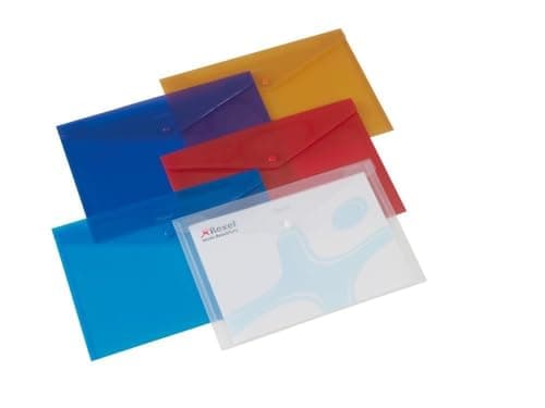 Image of Rexel TS-110092 A4 Popper Wallet, Pack of 6,Blue,Orange,Purple,Red,White