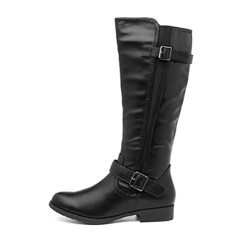 Image of Lilley Marcy Womens Black Buckle Riding Boot - Size 6 UK - Black