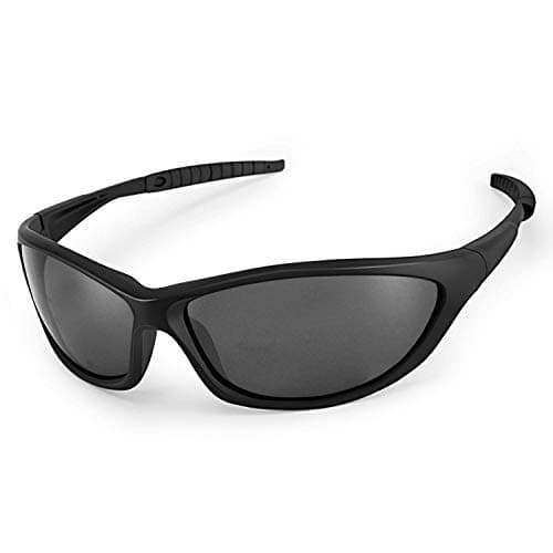 Image of LATEC Polarized Sunglasses, Sports Sunglasses for Men and Women with UV400 Protection TR90 Unbreakable Frame Sports Eyewear for Outdoors Cycling Fishing Golf Mountain Ski Running Camping Driving Black