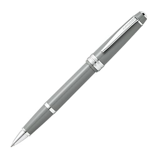 Image of CROSS Bailey Light Polished Grey Resin Rollerball Pen - Refillable Medium Gel Ink Rollerball