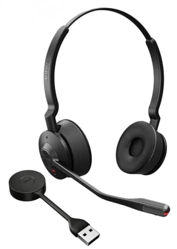 Image of Jabra Engage 55 SE Stereo headset MS, Link 400a DECT adapter USB-A, 1.2m USB-C to USB-A Cable, Carry case, Warranty and warning (safety leaflets)