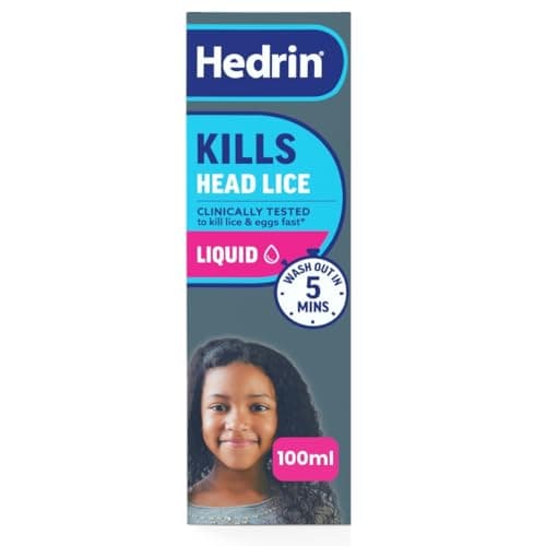 Image of Hedrin Kills Headlice Liquid Gel, Fast and Effective Lice and Nit Treatment, Kills Head Lice and Eggs, 4 Treatments, Clinically Tested, Suitable for Adults and Children, 100ml