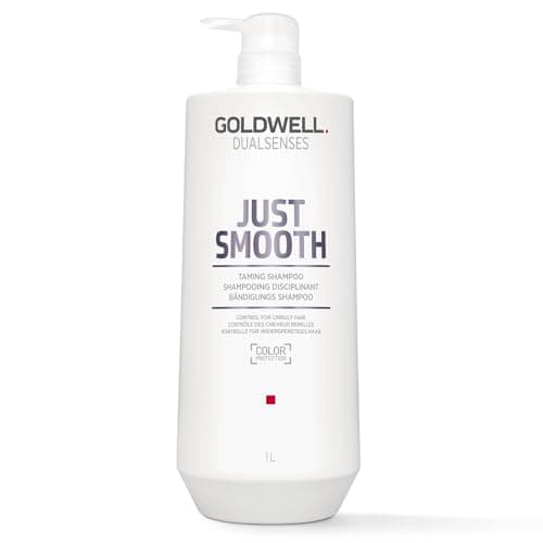 Image of Goldwell Dualsenses Just Smooth Shampoo, For Unruly & Frizzy Hair, Minimizes Color Fading, 1L