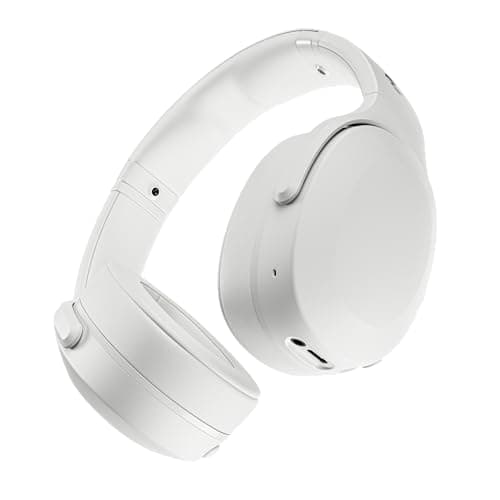 Image of Skullcandy Crusher Evo Wireless Bluetooth Headphones with Multi-Sensory Bass, Noise Isolating Over-Ear Fit, Up to 40 Hours Battery, Microphone for iPhone Android - Bone