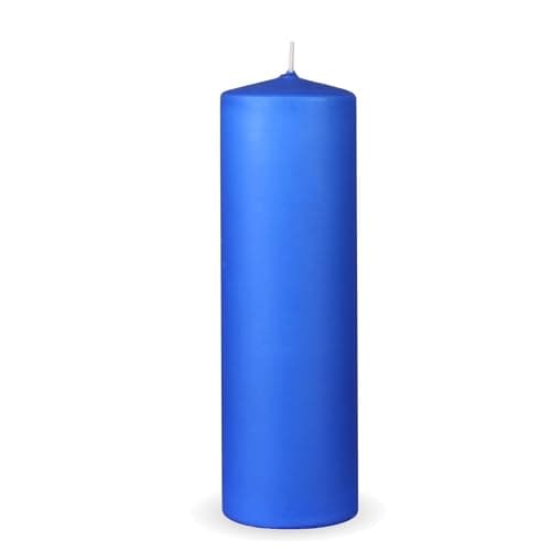Image of HS Candle Pillar Candles "Dark Blue", Size Ø7 x 20 cm, Wax Candles Long Burn Time up to 65 Hours - Unscented Pillar Candles - Many Colors/Sizes