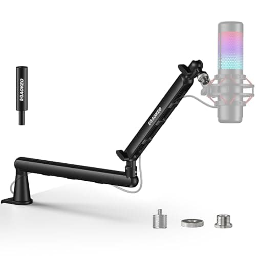 Image of Microphone arm, Aokeo AK-55 desk low profile microphone arm stand, suitable for Blue Yeti, Snowball ICE, HyperX QuadCast, SoloCast, Elgato Wave etc