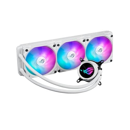 Image of ASUS ROG Strix LC III 360 ARGB White Edition All-in-one CPU Liquid Cooler with 360° rotatable Water Block, Asetek’s New Gen7 v2 Pump, Premium ROG ARGB Fans, and 10+ Custom Aura Lighting Effects