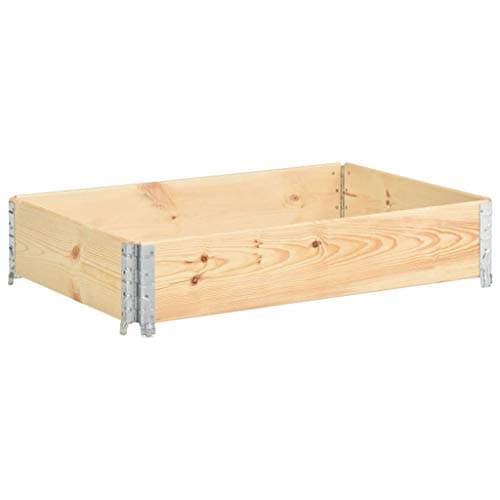 Image of vidaXL Raised Bed in Solid Pine Wood - Stackable and Foldable Garden Planter for Outdoors, Ideal for Flowers and Vegetables - 50x100 cm