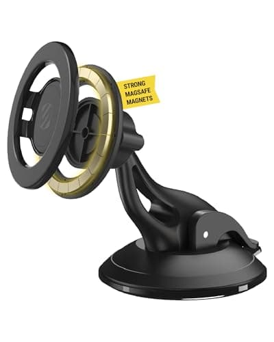 Image of Scosche MagicMount™ SMSWD Magnetic Phone Holder for Car Dashboard/Windshield, MagSafe Stand, Suction Cup Phone Mount Compatible with iPhone 16 15 14 13 12 Series, Mag Safe Case & All Cell Phone