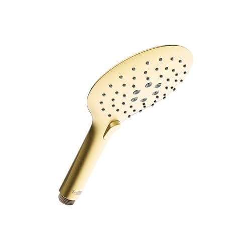 Image of Bristan Large Round 3-Function Shower Handset, Easy Clean Nozzles, Brushed Brass Finish