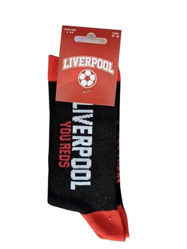 Image of BOYS SOCKS WITH LOGO LIVERPOOL YOU REDS, shoe size 4 to 6.5.