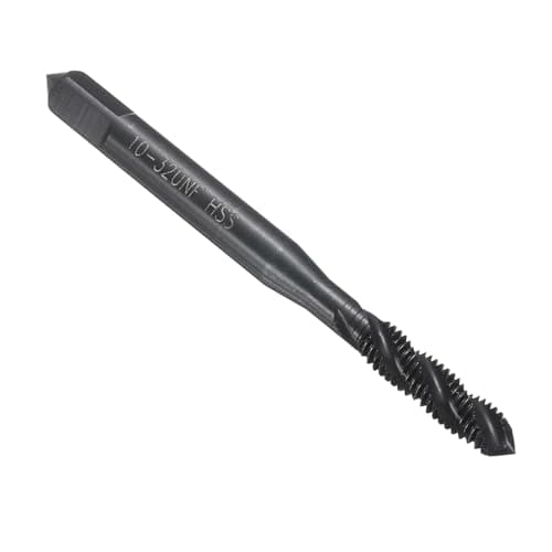 Image of sourcing map Spiral Flute Thread Taps 10-32 UNF H2 Machine Threading Tap Bit, Nitrided Coated Screw Tapping Repair Tool, M2 High-Speed Steel (HSS6542)