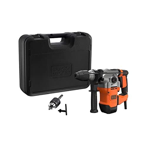 Image of BLACK & DECKER BEHS03K-QS Hammer SDS-Plus 1.250w 3 Modos 3,7j, Velocidad 0-900 RPM, 0-3.900 Ipm, Cap. Maxima (hormigon) 32mm, Sistema Anti-vibracion. Incluye Adapter para Drill Bits 13mm Con...