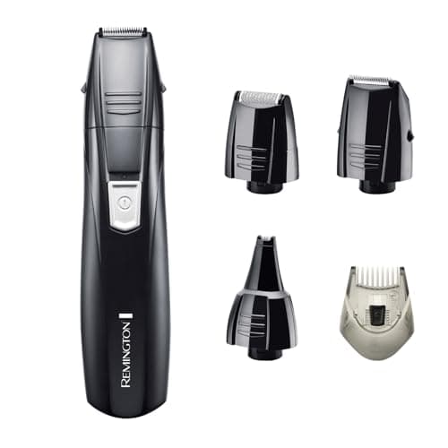 Image of Remington Men's Pilot Grooming Kit (3 Attachments, Precision Trimmer, Foil Shaver, Nose & Ear Trimmer, Adjustable Comb, Advanced Steel Blades, Washable, Battery Operated) PG180