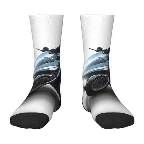 Image of LPLSNWS Cartoon Prince Printed 1 Black mid calf socks, stretchy, suitable for sports and running, 1 Black, One Size