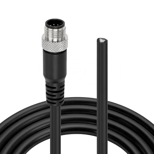 Image of DRRI Sensor/Actuator Connection Cable M12 A-Coded 8-pin Male to Fly Lead Waterproof Electrical Shield Cable