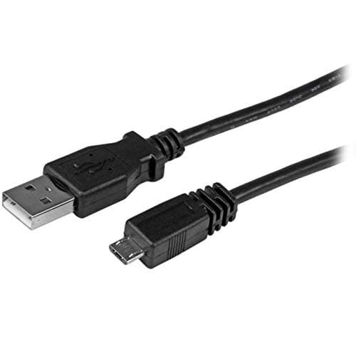 Image of StarTech.com 6.6 ft (2 m) USB-A to Micro USB Cable - USB 2.0 A to Micro B - Black - USB Charger Cable (UUSBHAUB2M)