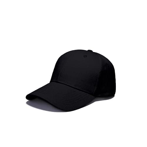 Image of IQONEQ Baseball Caps for Men and Women, Adjustable Fit, 23 Colors (UK, Alpha, One Size, Black)
